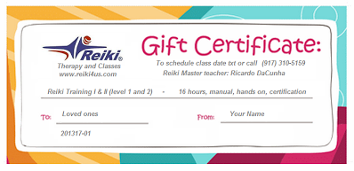 Reiki Class Certificate
